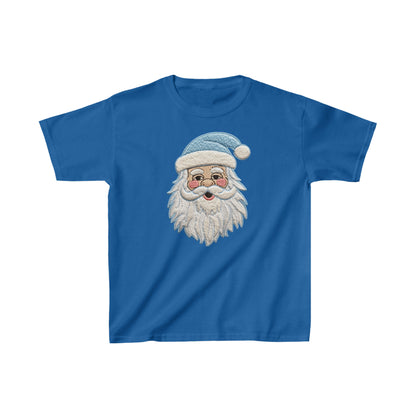 Blue Santa Chenille Patch - Chritmas Hoiday Design - Kids Heavy Cotton™ Tee