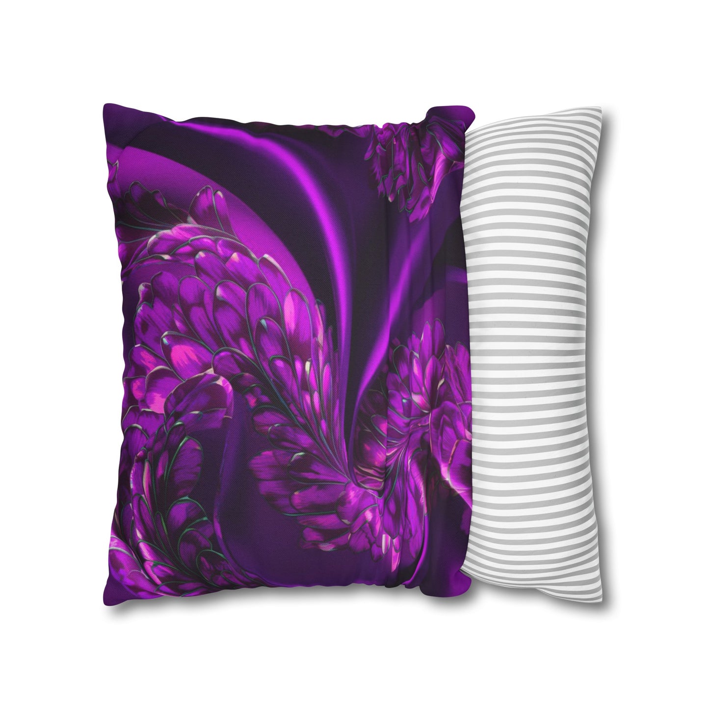 Purple Silk, Spun Polyester Square Pillowcase