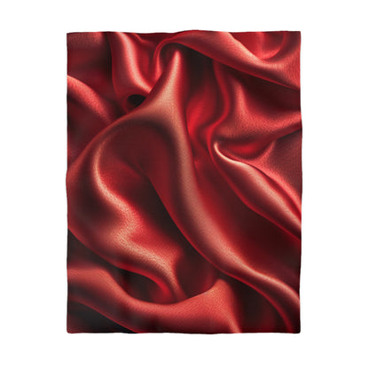 Red Silk, Microfiber Duvet Cover