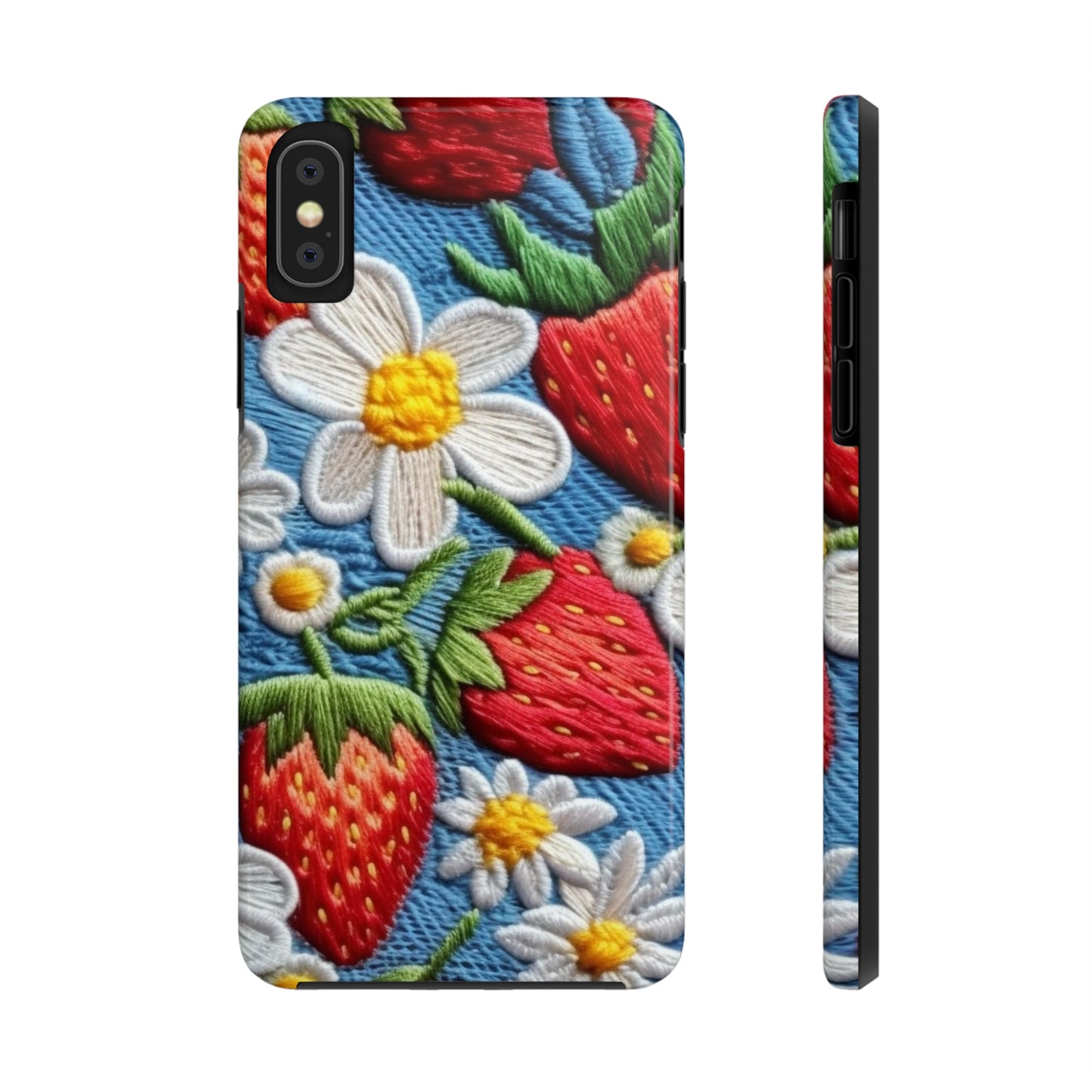 Orchard Berries: Juicy Sweetness from Nature's Garden - Fresh Strawberry Elegance - Tough Phone Cases