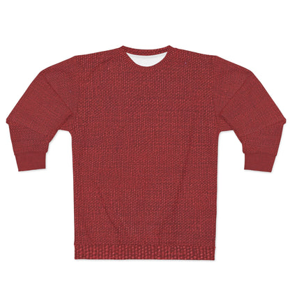 Bold Ruby Red: Denim-Inspired, Passionate Fabric Style - Unisex Sweatshirt (AOP)