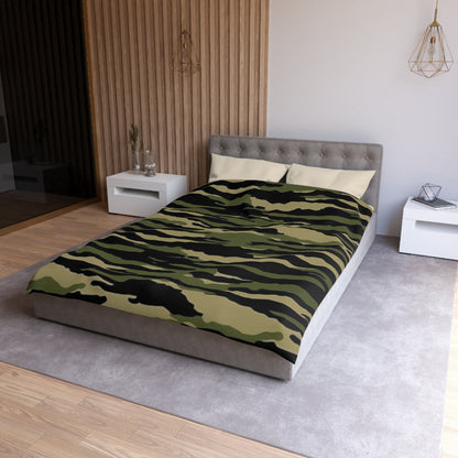 Tiger Stripe Camouflage: Military Style - Microfiber Duvet Cover