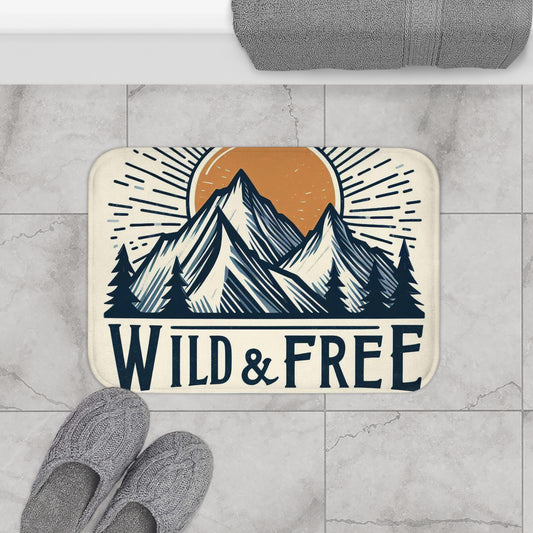 Wild and Free - Outdoor Adventure - Bath Mat