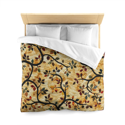 Boho Earthy Vines Graphic Quilt - Microfiber Duvet Cover