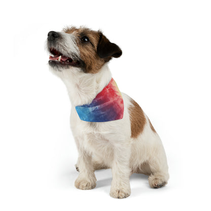 Rainbow Tie-Dye Denim: Vibrant Multi-Color, Fabric Design Spectacle - Dog & Pet Bandana Collar