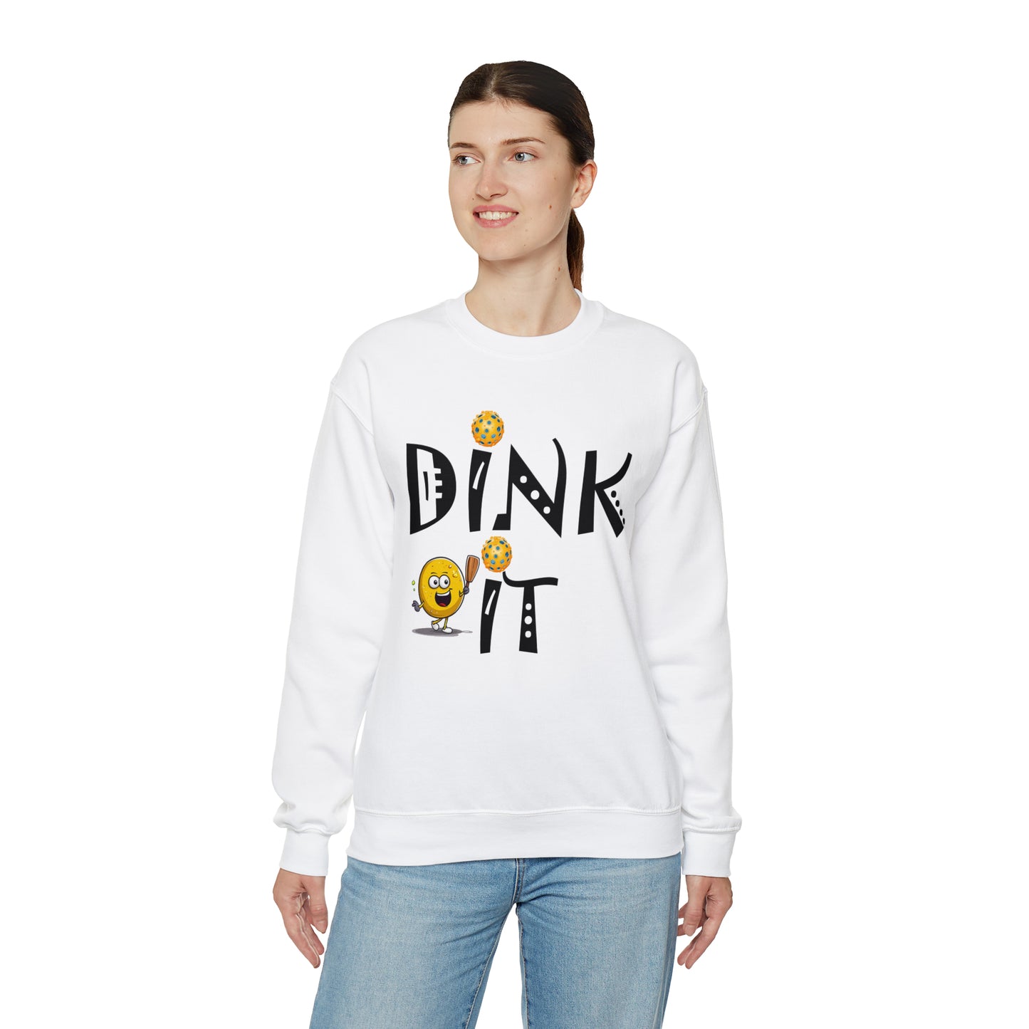 Pickleball Dink It: Sport Strategy Game Style - Gift Enthusiasts & Players - Unisex Heavy Blend™ Crewneck Sweatshirt