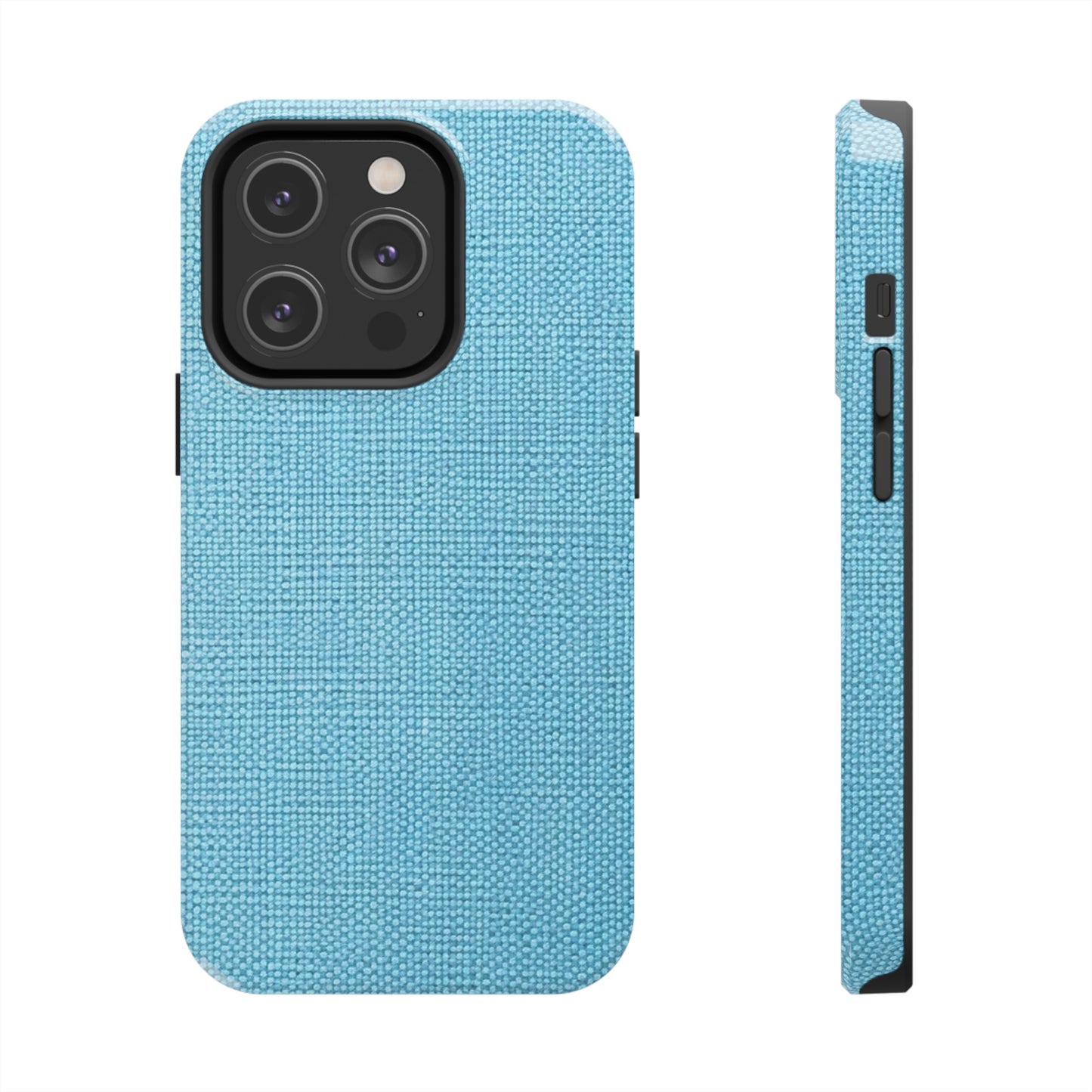 Bright Aqua Teal: Denim-Inspired Refreshing Blue Summer Fabric - Tough Phone Cases