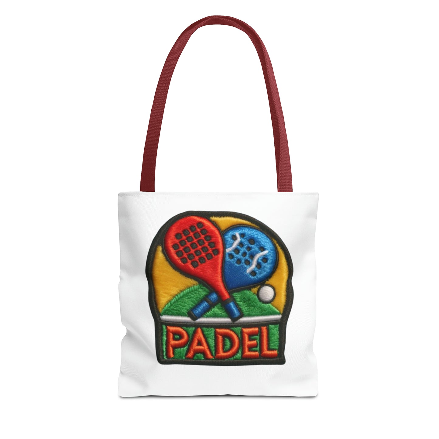 Padel Chenille Patch, Faux Graphic- Tote Bag (AOP)