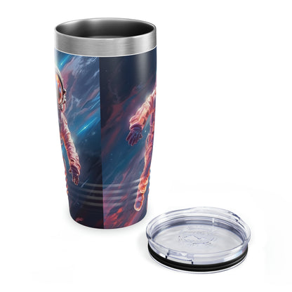 Astronaut Outer Space - Galaxy Starfield - Ringneck Tumbler, 20oz