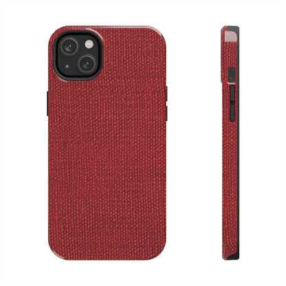 Bold Ruby Red: Denim-Inspired, Passionate Fabric Style - Tough Phone Cases