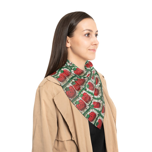 Apple Granny Square Crochet Pattern: Wild Fruit Tree, Delicious Red Design - Poly Scarf