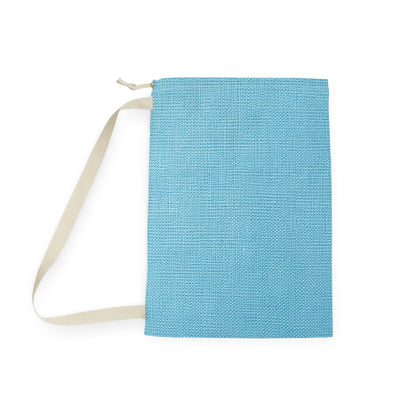 Bright Aqua Teal: Denim-Inspired Refreshing Blue Summer Fabric - Laundry Bag