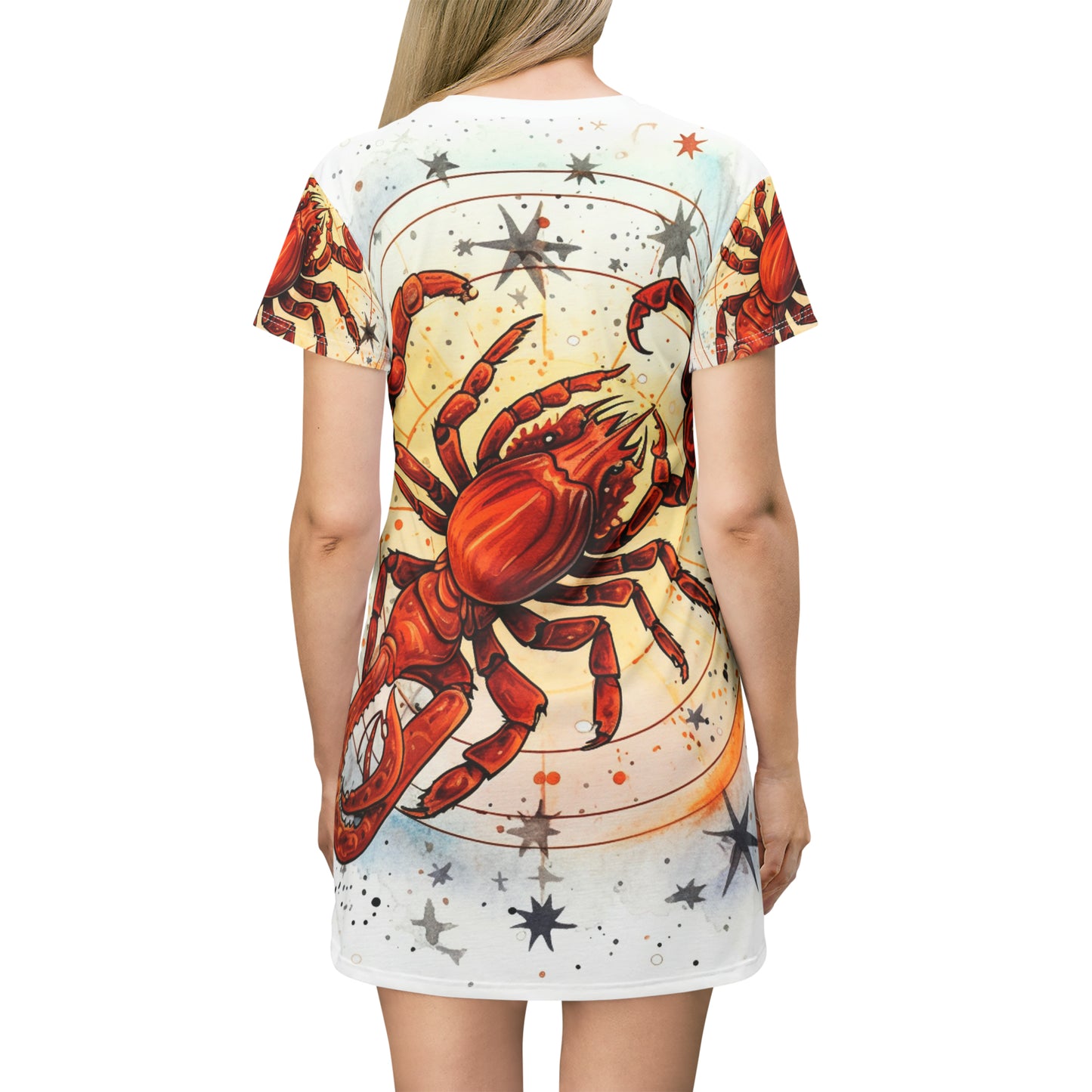 Prickly Scorpio Astrology - Sharp Zodiac Scorpion Celestial Horoscope - T-Shirt Dress (AOP)