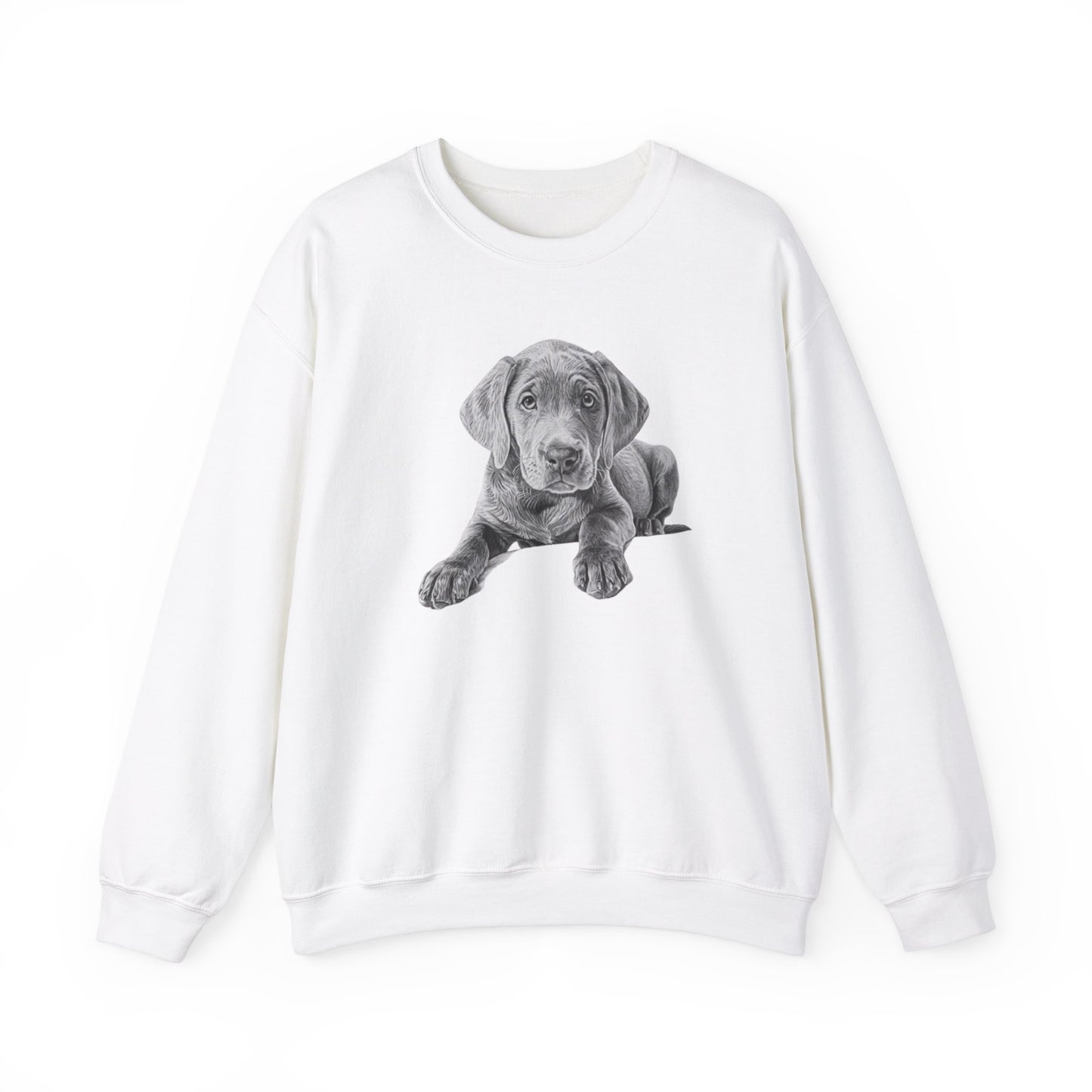 Charcoal Labrador Dog, Puppy Lover Gift, Unisex Heavy Blend™ Crewneck Sweatshirt