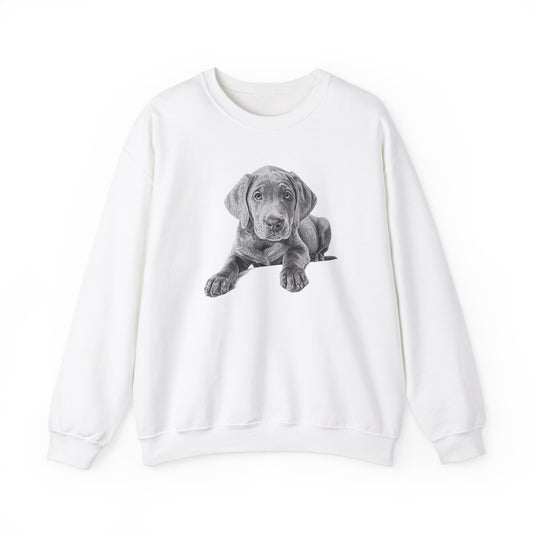チャコール ラブラドール 犬、子犬好きへのギフト、ユニセックス ヘビーブレンド™ クルーネック スウェットシャツ