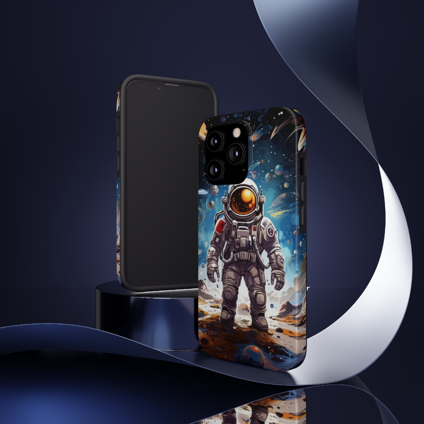 Galactic Voyage: Astronaut Journey in Celestial Star Cosmic Exploration - Tough Phone Cases