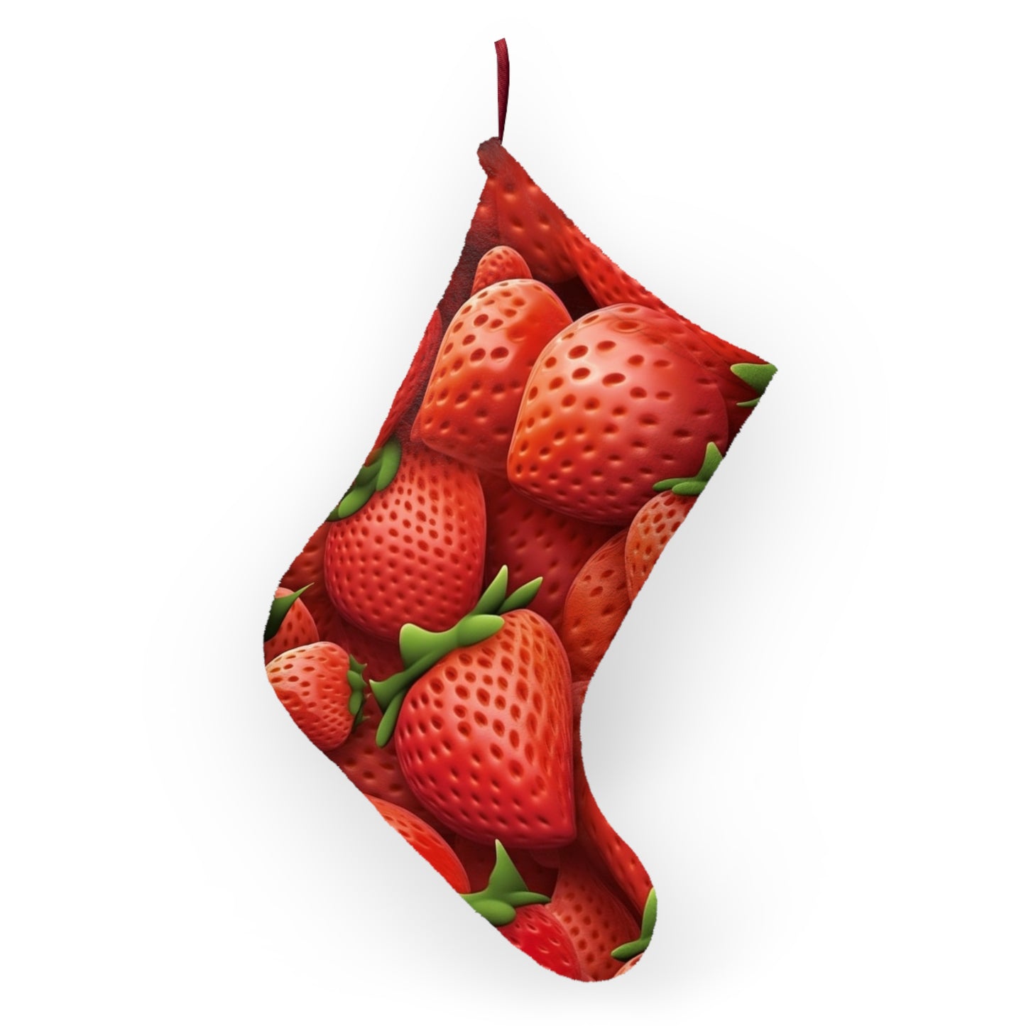 Garden Strawberries- Wild Sweet Gourmet - Farm Growing Ripe Red Fruit -Christmas Stockings