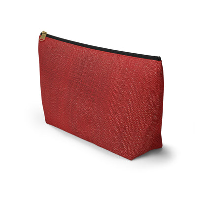 Juicy Red Berry Blast: Denim Fabric Inspired Design - Accessory Pouch w T-bottom