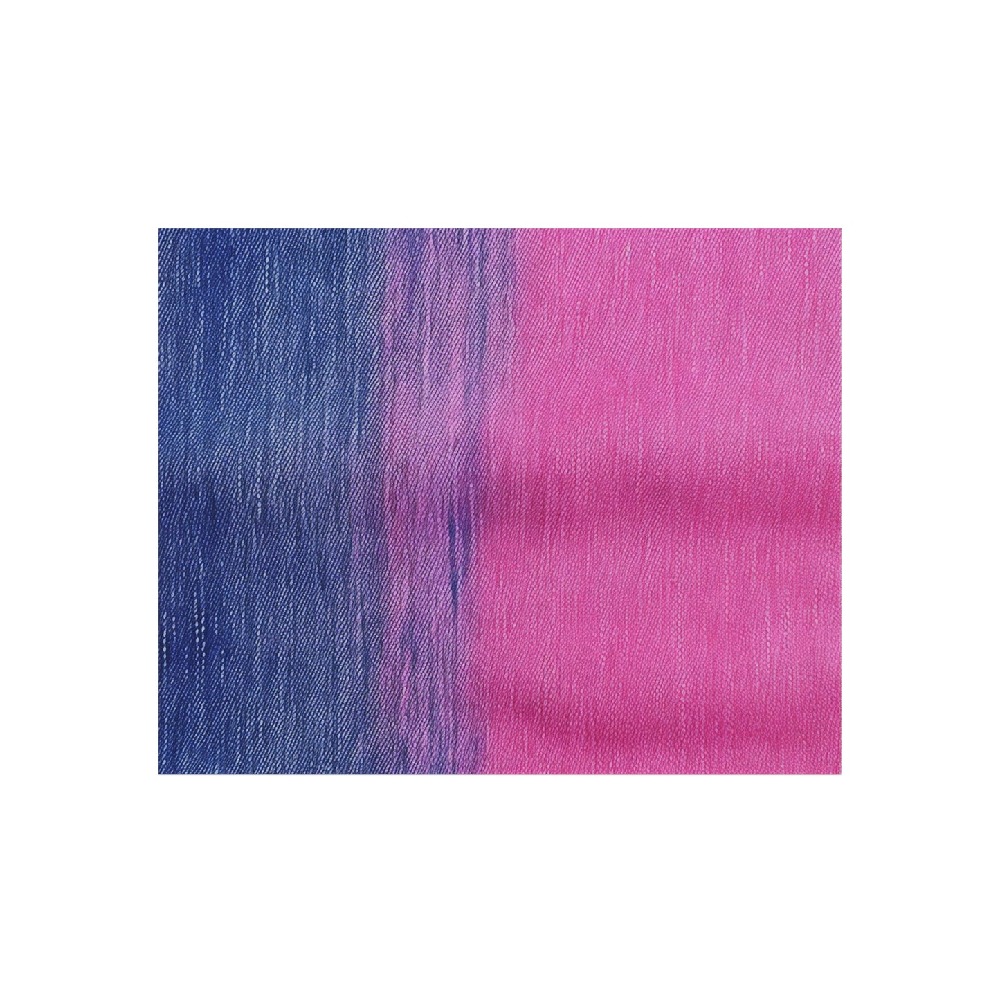 Dual Delight: Half-and-Half Pink & Blue Denim Daydream - Outdoor Rug