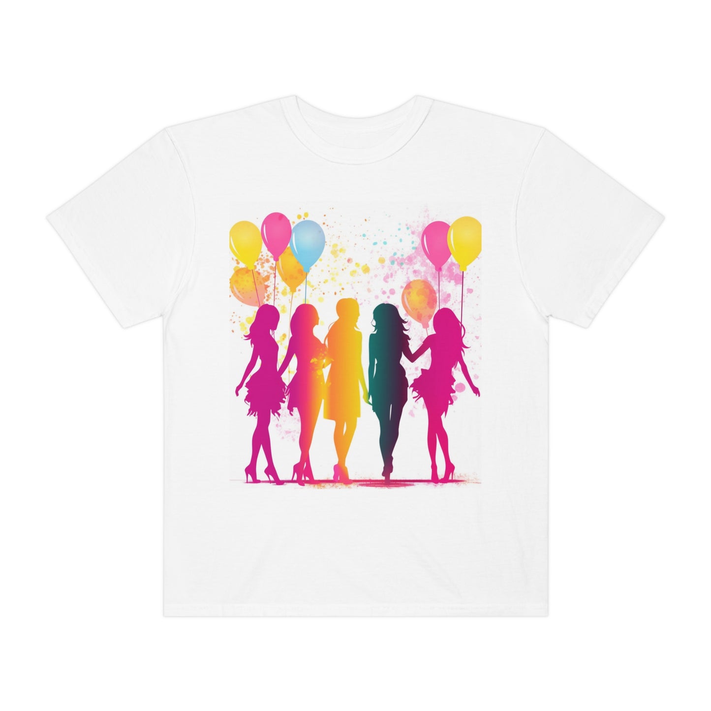 Bachelorette Party Sassy Vibrant Design, Bride Squad Theme, Colorful - Unisex Garment-Dyed T-shirt