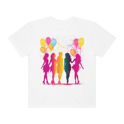 Bachelorette Party Sassy Vibrant Design, Bride Squad Theme, Colorful - Unisex Garment-Dyed T-shirt