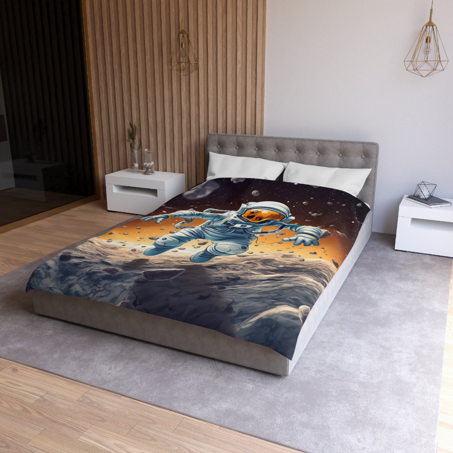 Galactic Adventurer - Celestial Star Art: Deep Space Exploration - Microfiber Duvet Cover