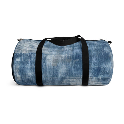 Faded Blue Washed-Out: Denim-Inspired, Style Fabric - Duffel Bag