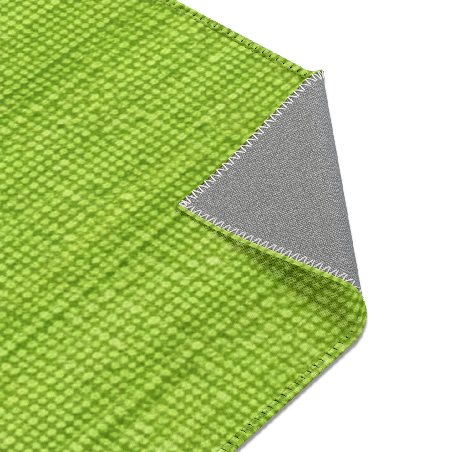 Lush Grass Neon Green: Denim-Inspired, Springtime Fabric Style - Area Rugs