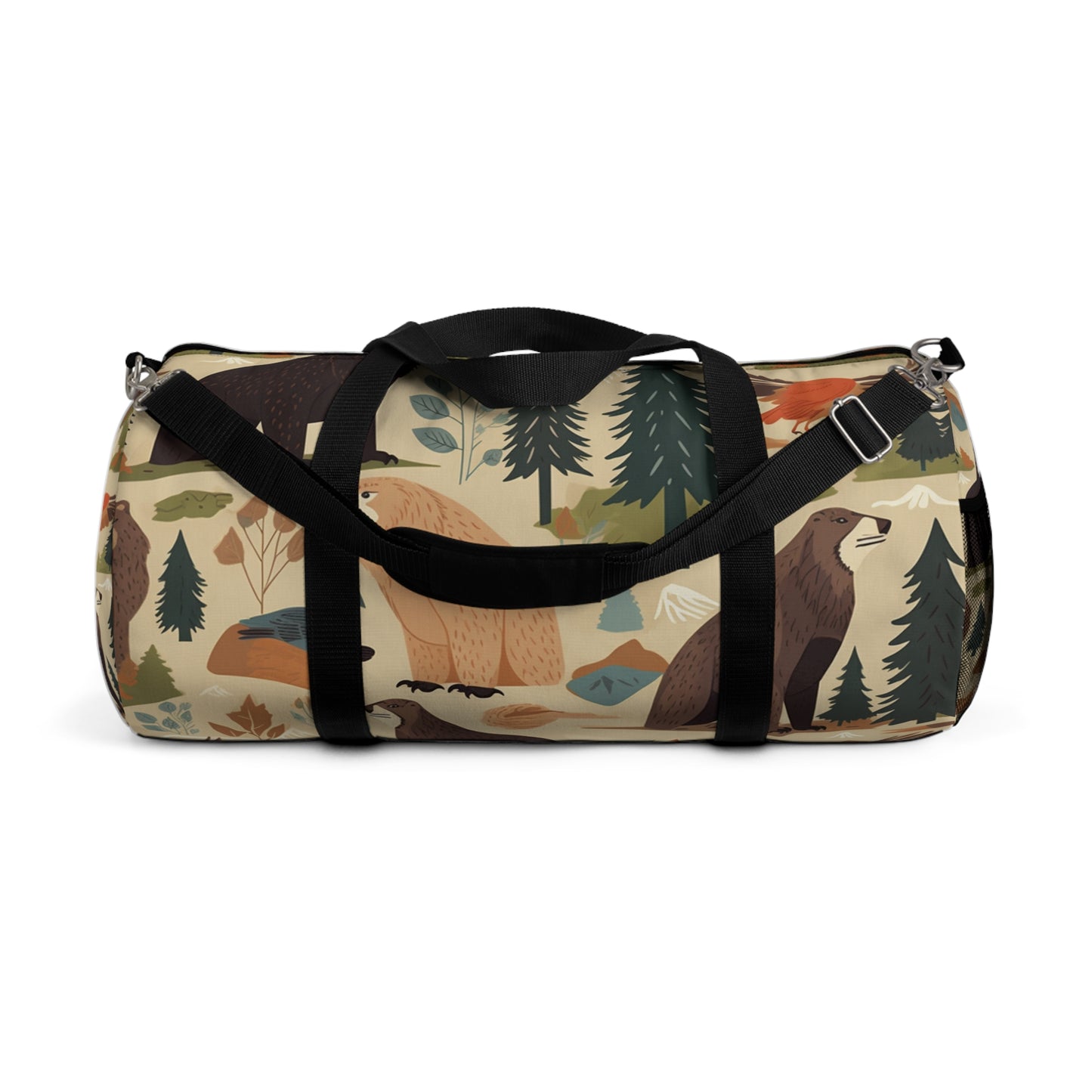 U.S. Wilderness Inspired: Grizzly Bears, Animals Pattern Duffel Bag