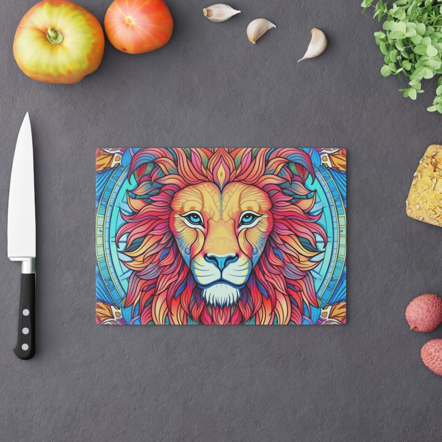 Astrological Leo - Cosmic Zodiac Constellation, Lion Symbol Art - Cutting Board