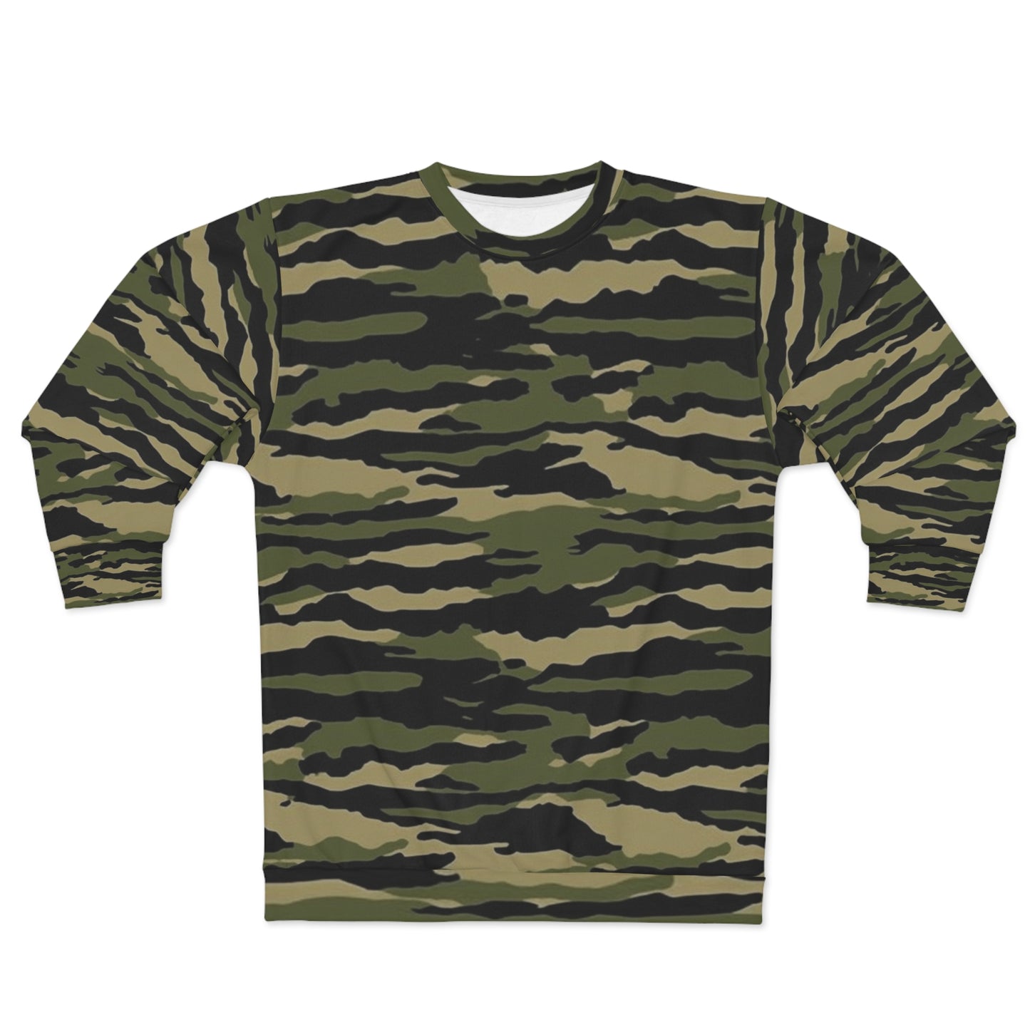 Tiger Stripe Camouflage: Military Style - Unisex Sweatshirt (AOP)