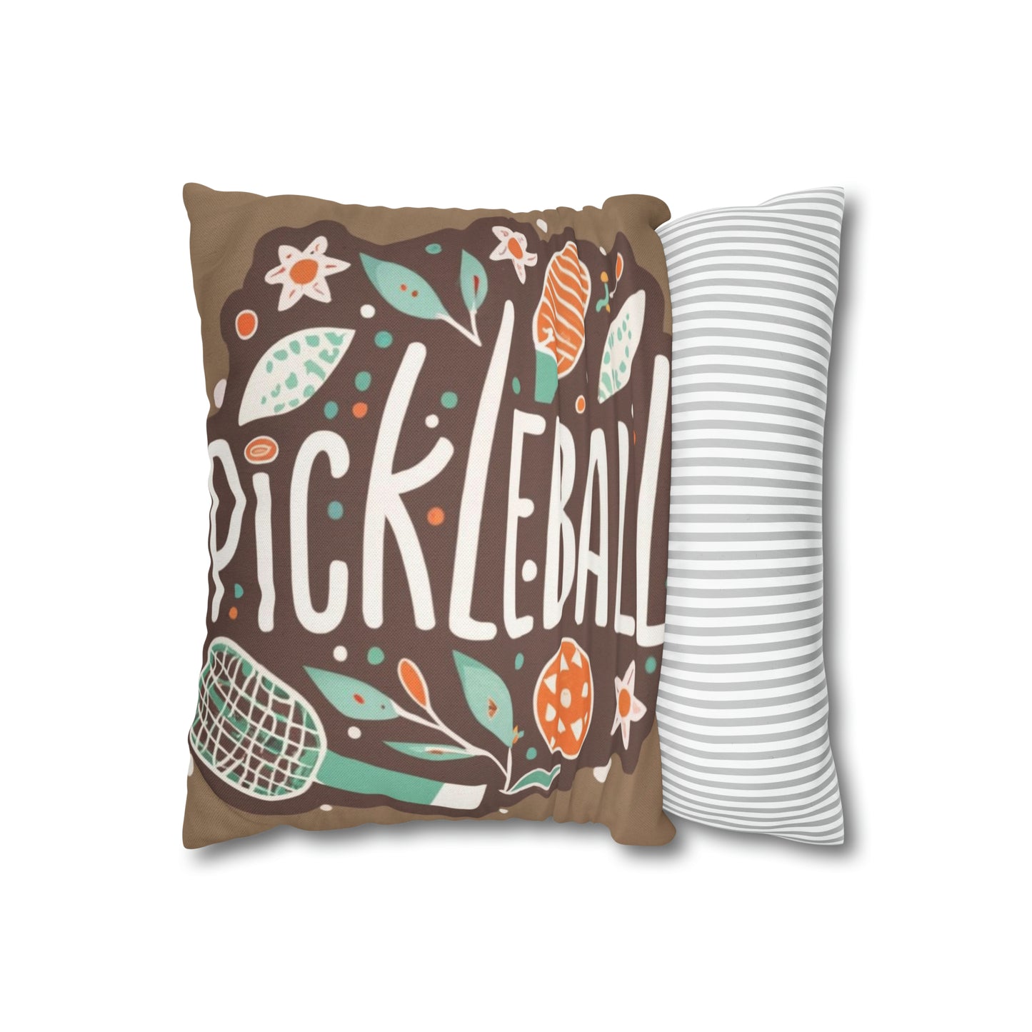 Pickleball Boho Graphic - Sport Gift - Spun Polyester Square Pillow Case