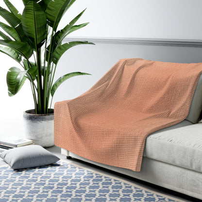 Soft Pink-Orange Peach: Denim-Inspired, Lush Fabric - Sherpa Fleece Blanket
