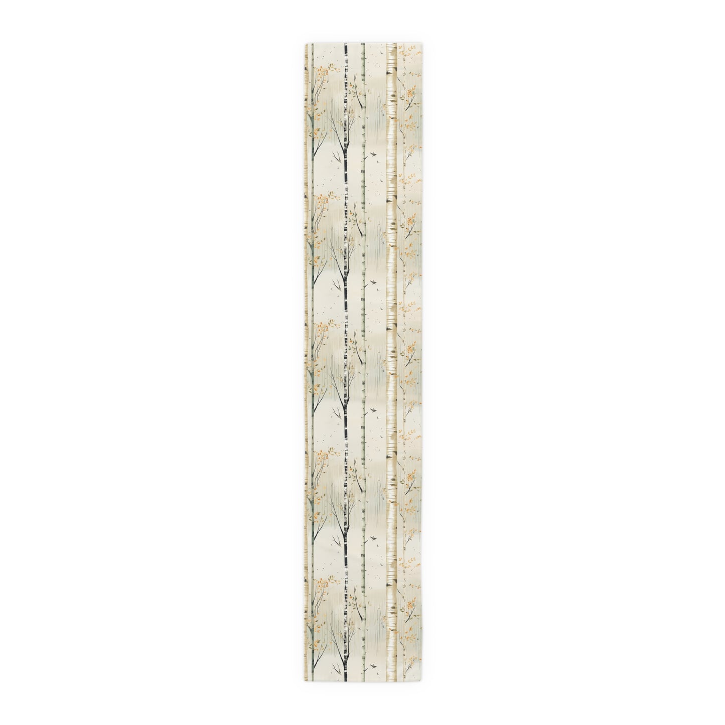 White Birch Woodland Table Runner - Birch Tree Design, Winter Forest, Maine Woods, Enchanted Woodland Decor