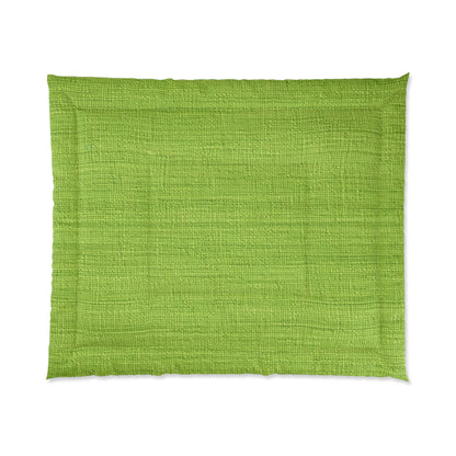 Lush Grass Neon Green: Denim-Inspired, Springtime Fabric Style - Comforter