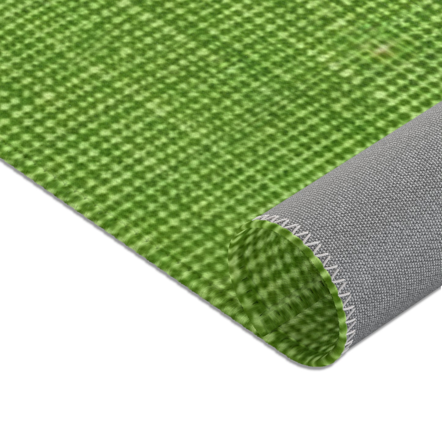 Olive Green Denim-Style: Seamless, Textured Fabric - Area Rugs