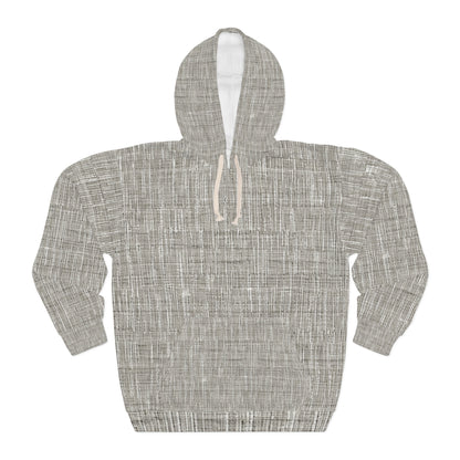 Gris plateado: diseño de tela contemporáneo inspirado en la mezclilla - Sudadera con capucha unisex (AOP)