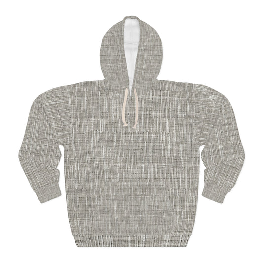 Gris plateado: diseño de tela contemporáneo inspirado en la mezclilla - Sudadera con capucha unisex (AOP)