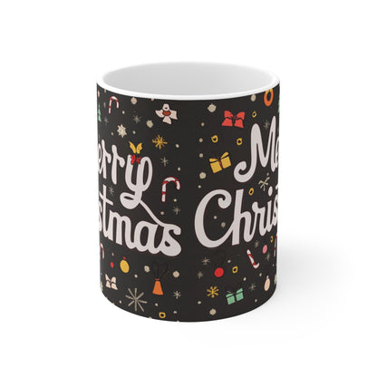 Merry Christmas Retro - Ceramic Mug 11oz