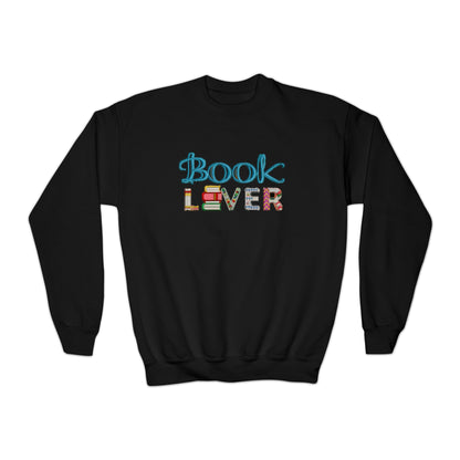 Bookworm Book Lover - Estilo de bordado artístico para fanáticos de la literatura - Sudadera juvenil con cuello redondo