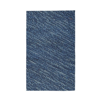 Denim-Inspired Design - Distinct Textured Fabric Pattern - Dobby Rug