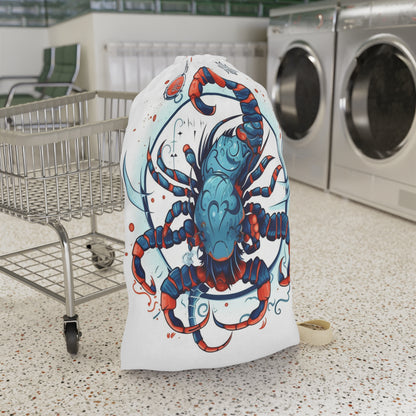 Cute Scorpio Zodiac Sign - Big Claws, Long Tail Cosmic Astrology Symbol - Laundry Bag