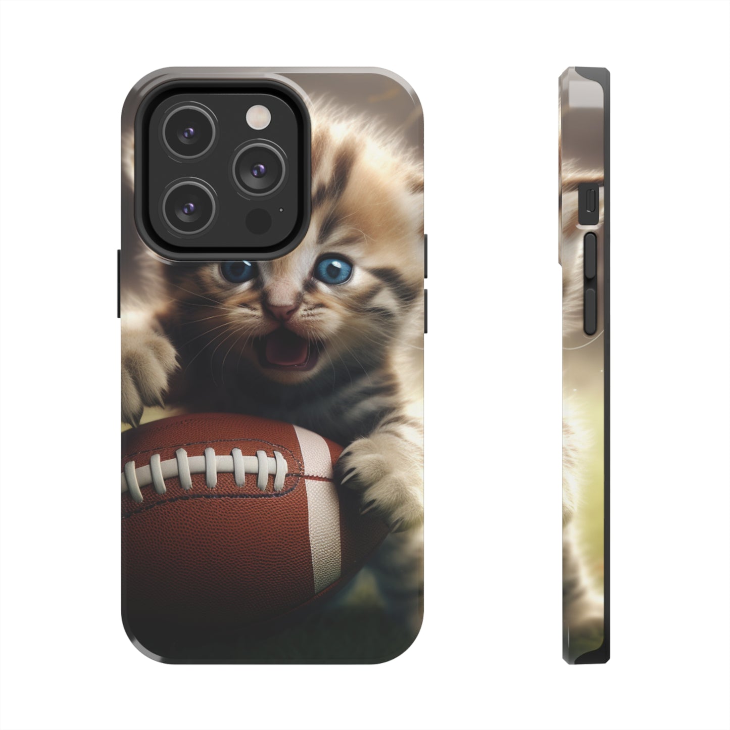 Football Kitten Touchdown: el juego deportivo ganador de Tabby - Estuches resistentes para teléfonos