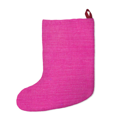 Hot Neon Pink Doll Like: Denim-Inspired, Bold & Bright Fabric - Christmas Stockings