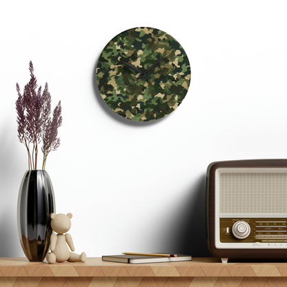 Classic Camo Acrylic Wall Clock