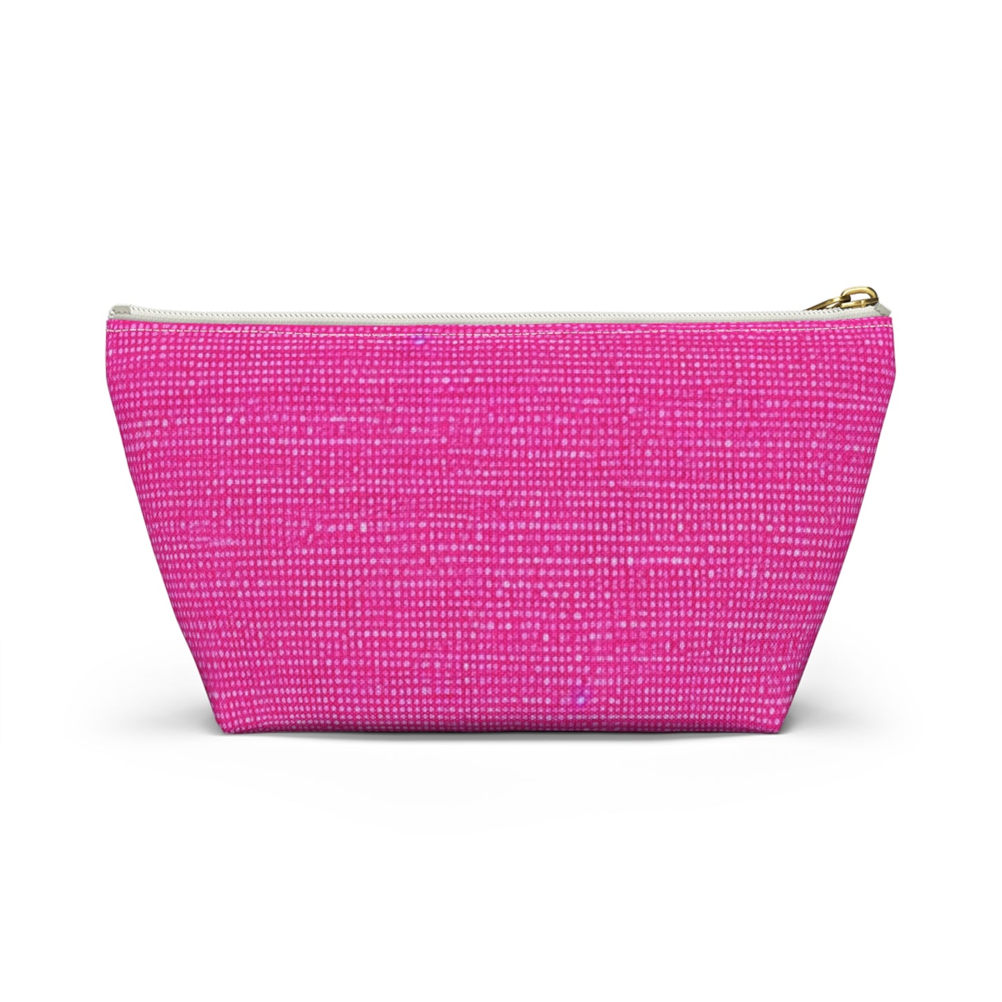 Hot Neon Pink Doll Like: Denim-Inspired, Bold & Bright Fabric - Accessory Pouch w T-bottom