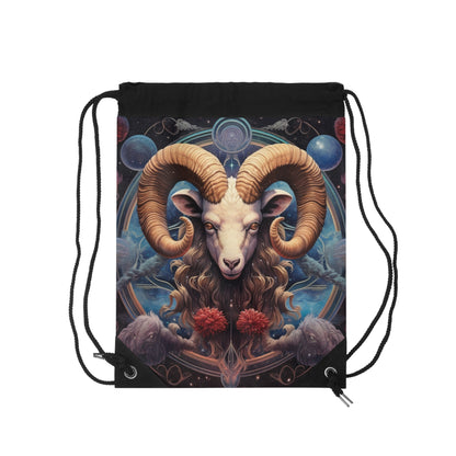 Aries Zodiac Ram - Signo astrológico vibrante Símbolo del espacio cósmico - Mochila saco