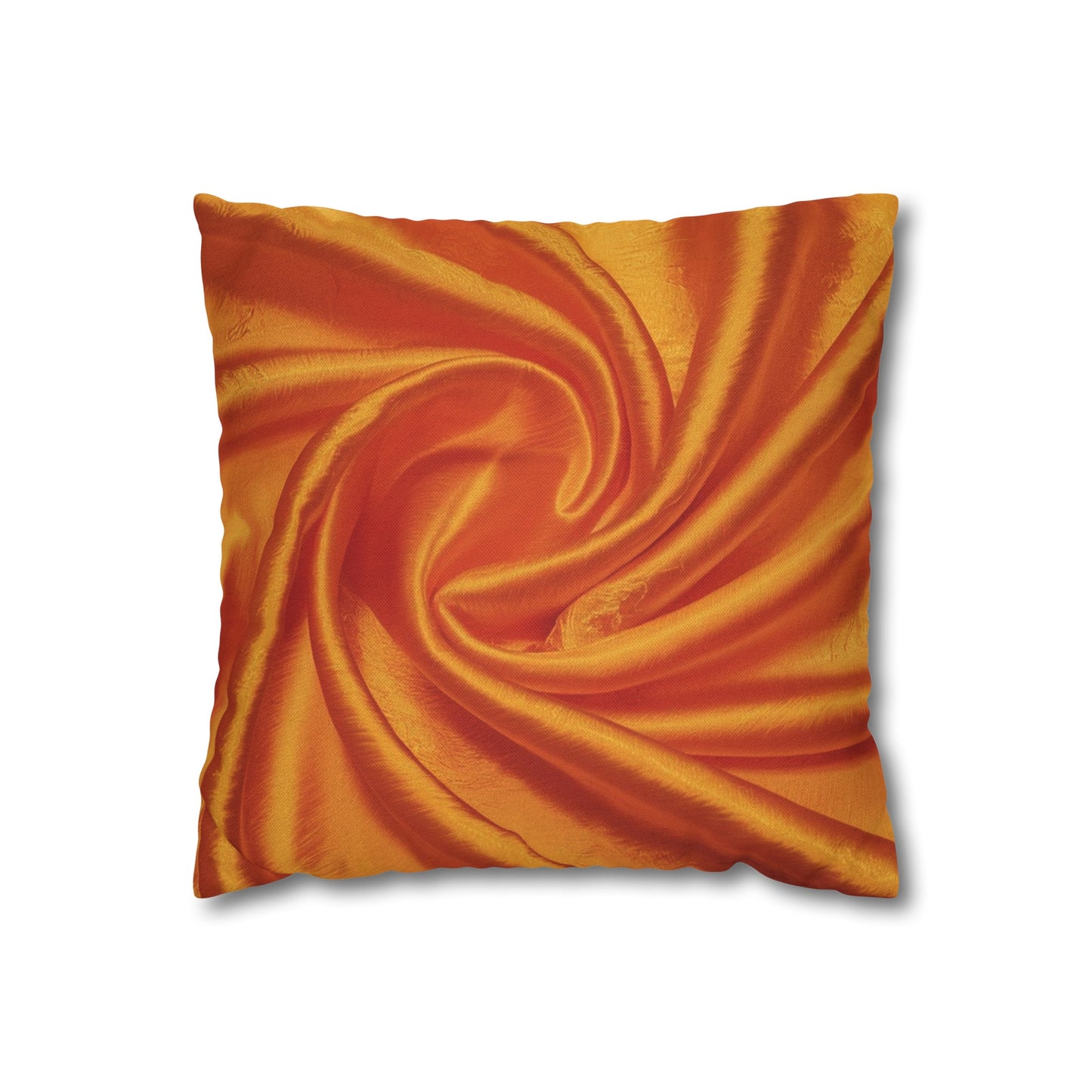 Orange Silk, Spun Polyester Square Pillowcase