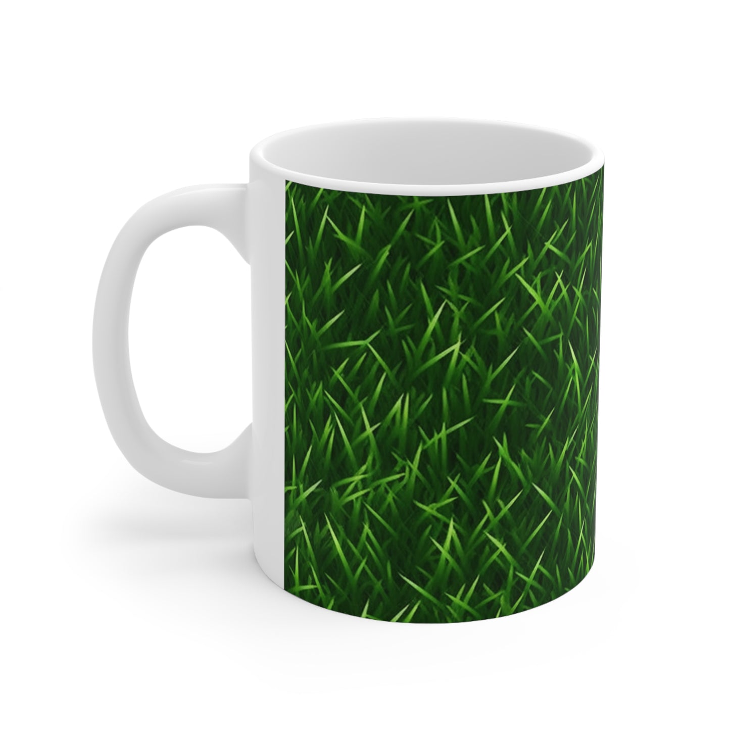 Touch Grass Indoor Style Outdoor Green Artificial Grass Turf - Ceramic Mug 11oz