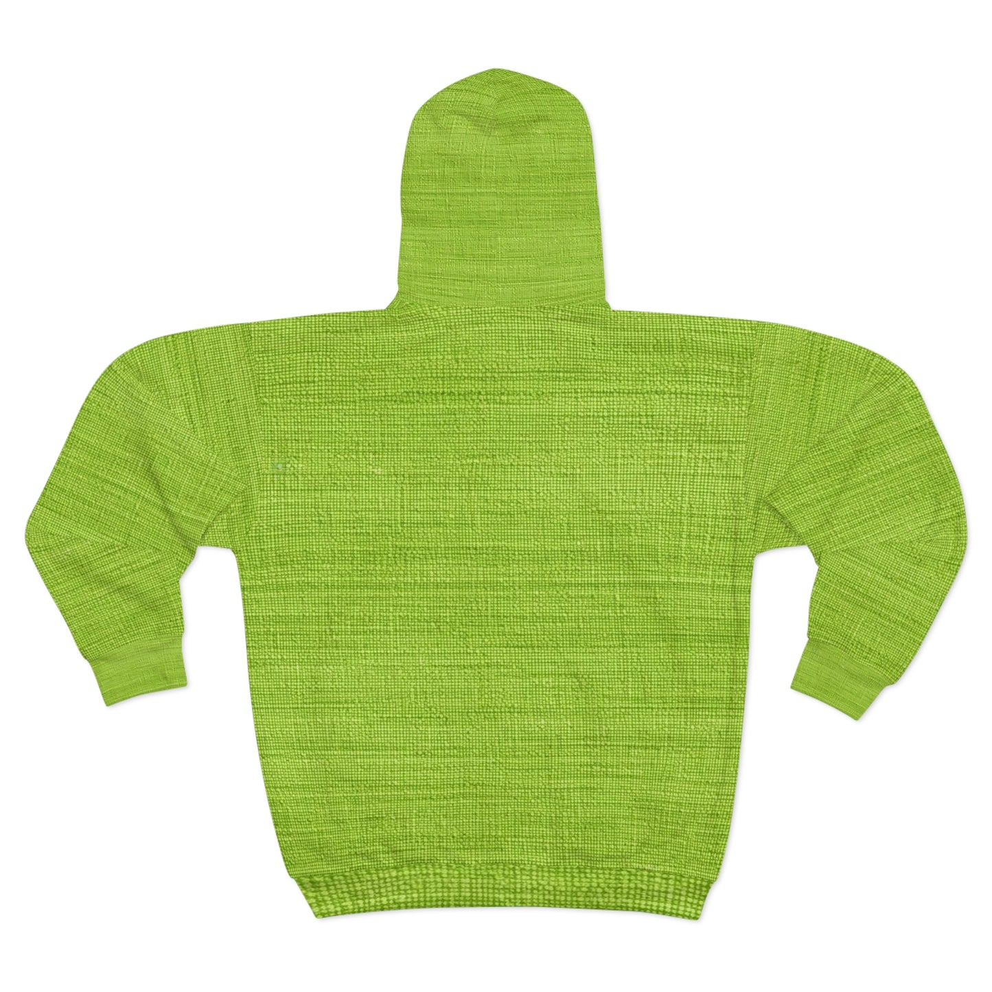 Lush Grass Neon Green: Denim-Inspired, Springtime Fabric Style - Unisex Zip Hoodie (AOP)